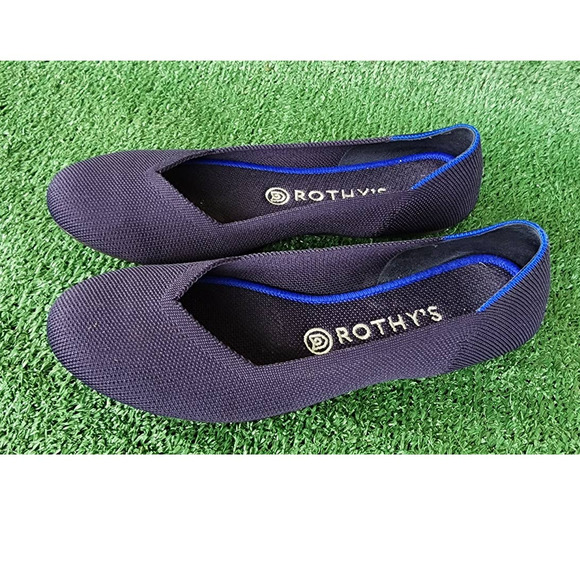 Rothy's The‎ Flat In Maritime Blue Round Toe Comfort Casual Flats Size Womens 9
